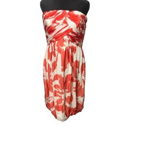 Carmen Marc Valvo Silk Floral Bubble Dress Party Dress NWT Size 10‎ MSRP $500
